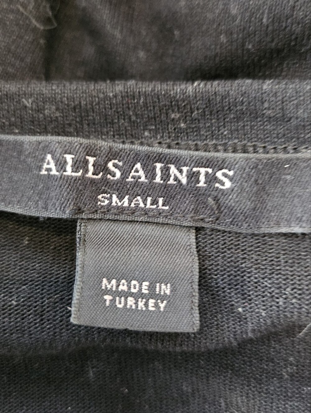 AllSaints Black Rita Tee Long Sleeve Crew Neck Top Size S - Picture 5 of 7